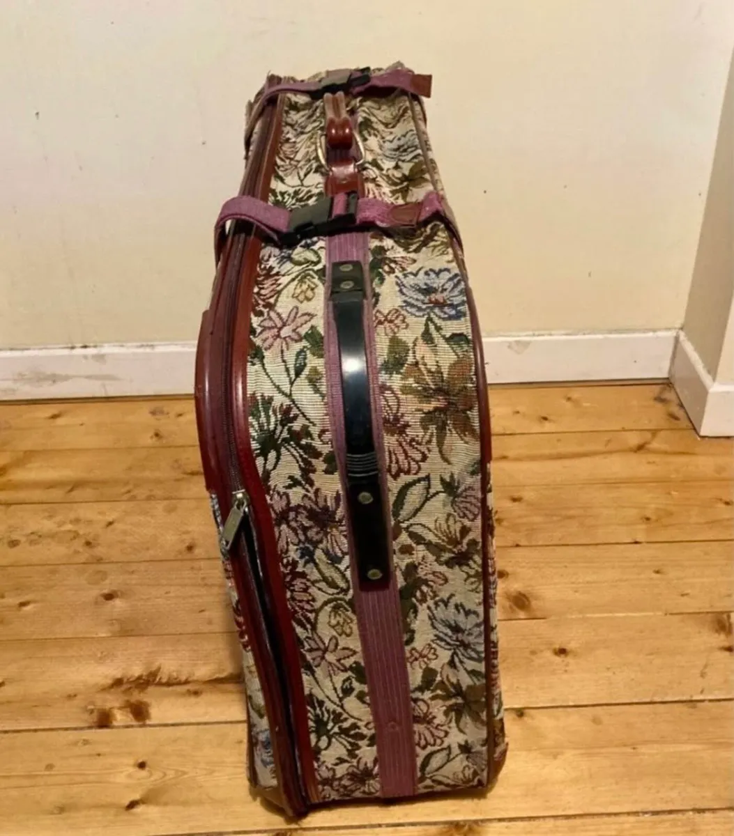 Vintage Tapestry Suitcase - Image 4