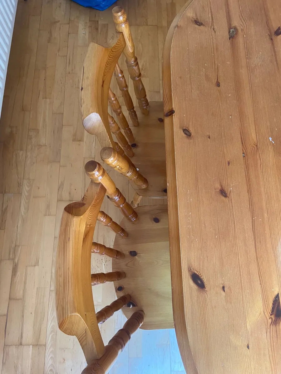 Traditional Pine Kitchen Table - Image 3