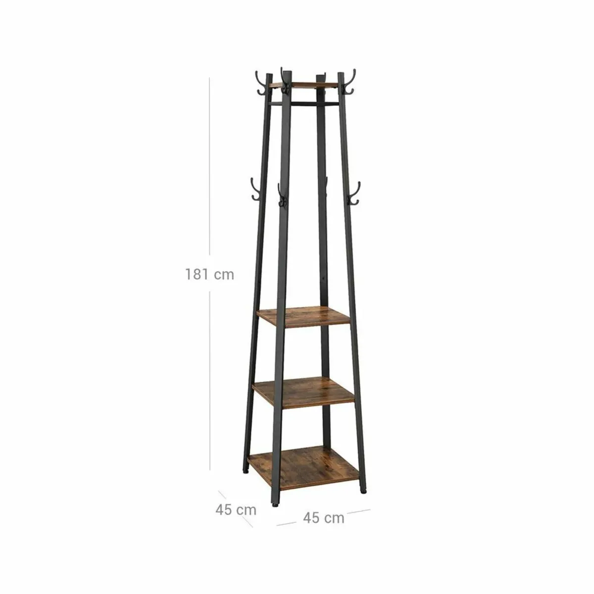 Industrial Style Coat Rack 3 tier - Image 3