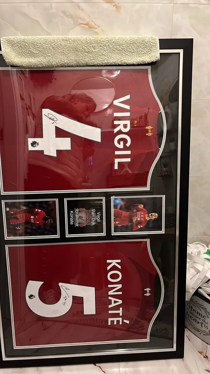 Liverpool Frame with 2 signed jerseys - Image 2