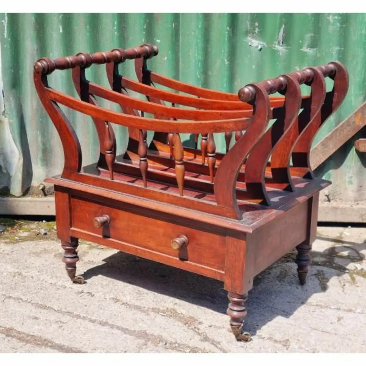 Antique Canterbury Magazine Rack KAS810 - Image 2