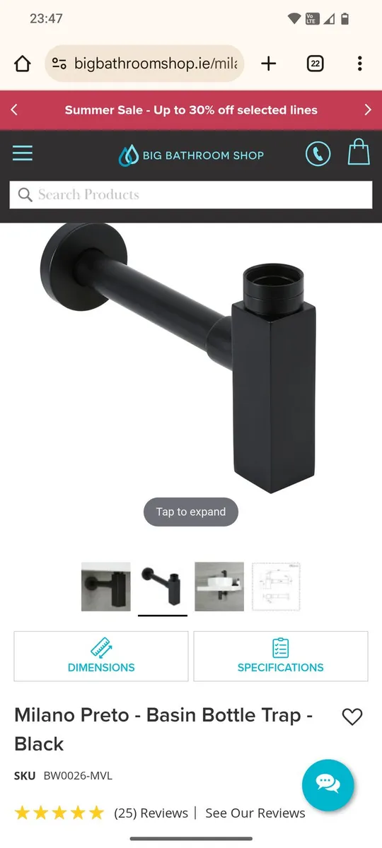 Bathroom Wear, Matt Black, New - Image 2