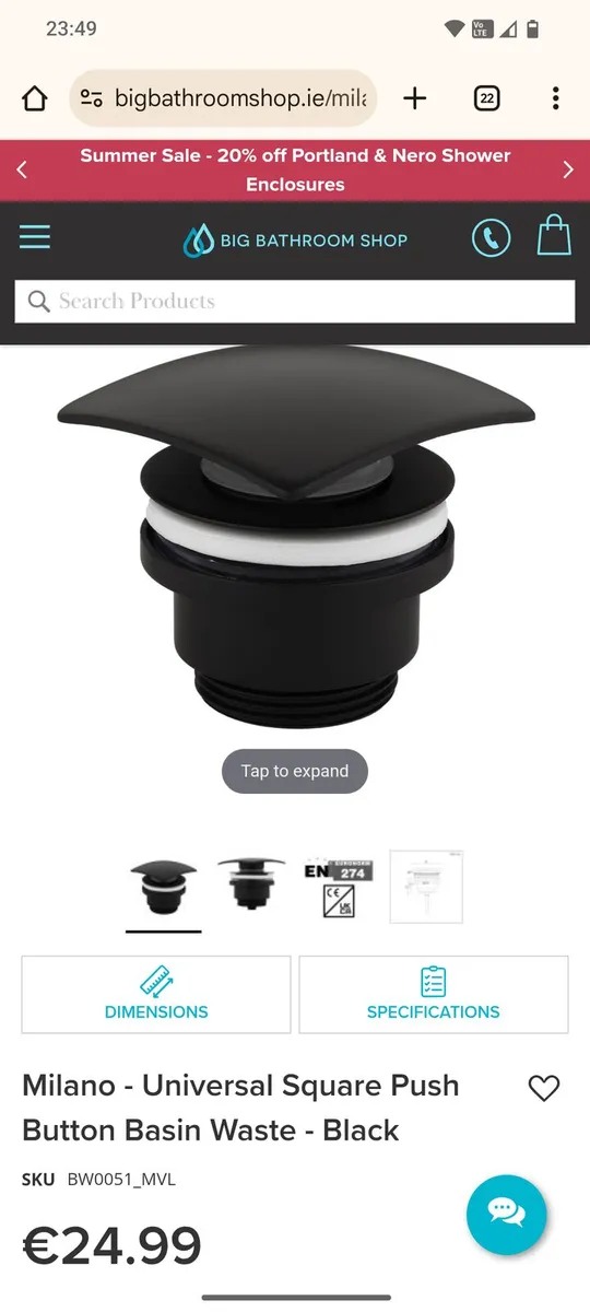 Bathroom Wear, Matt Black, New - Image 4