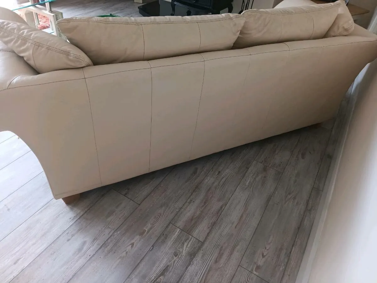 Natuzzi leather couches 3 & 2 seater - Image 2