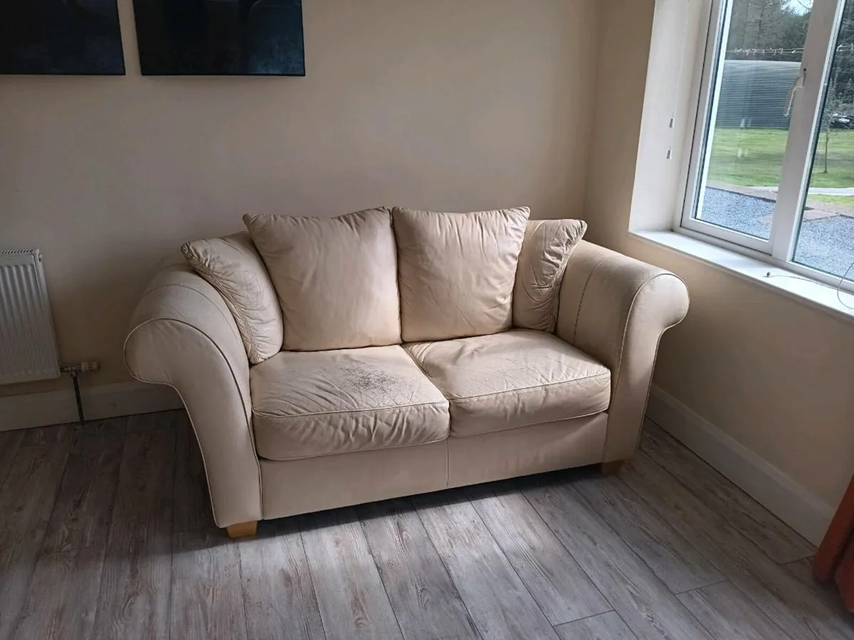 Natuzzi leather couches 3 & 2 seater - Image 3
