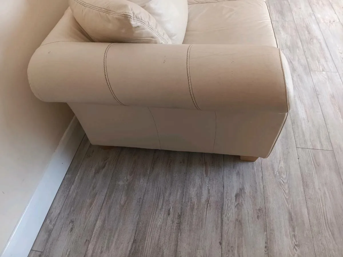 Natuzzi leather couches 3 & 2 seater - Image 4