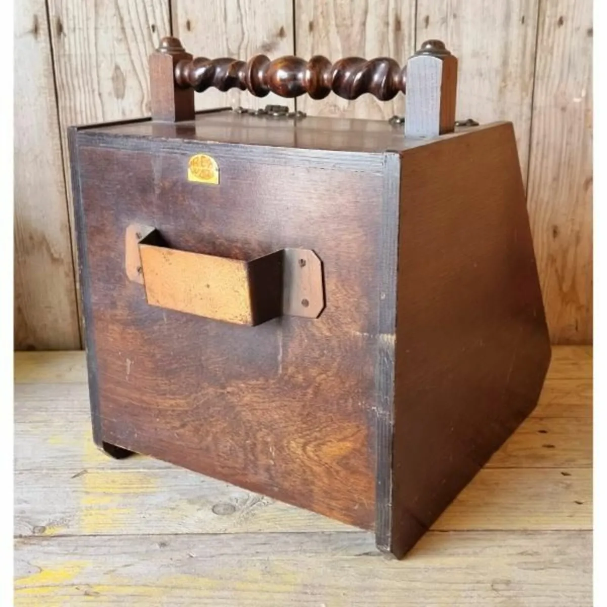 Wooden Coal Scuttle KAS806 - Image 2