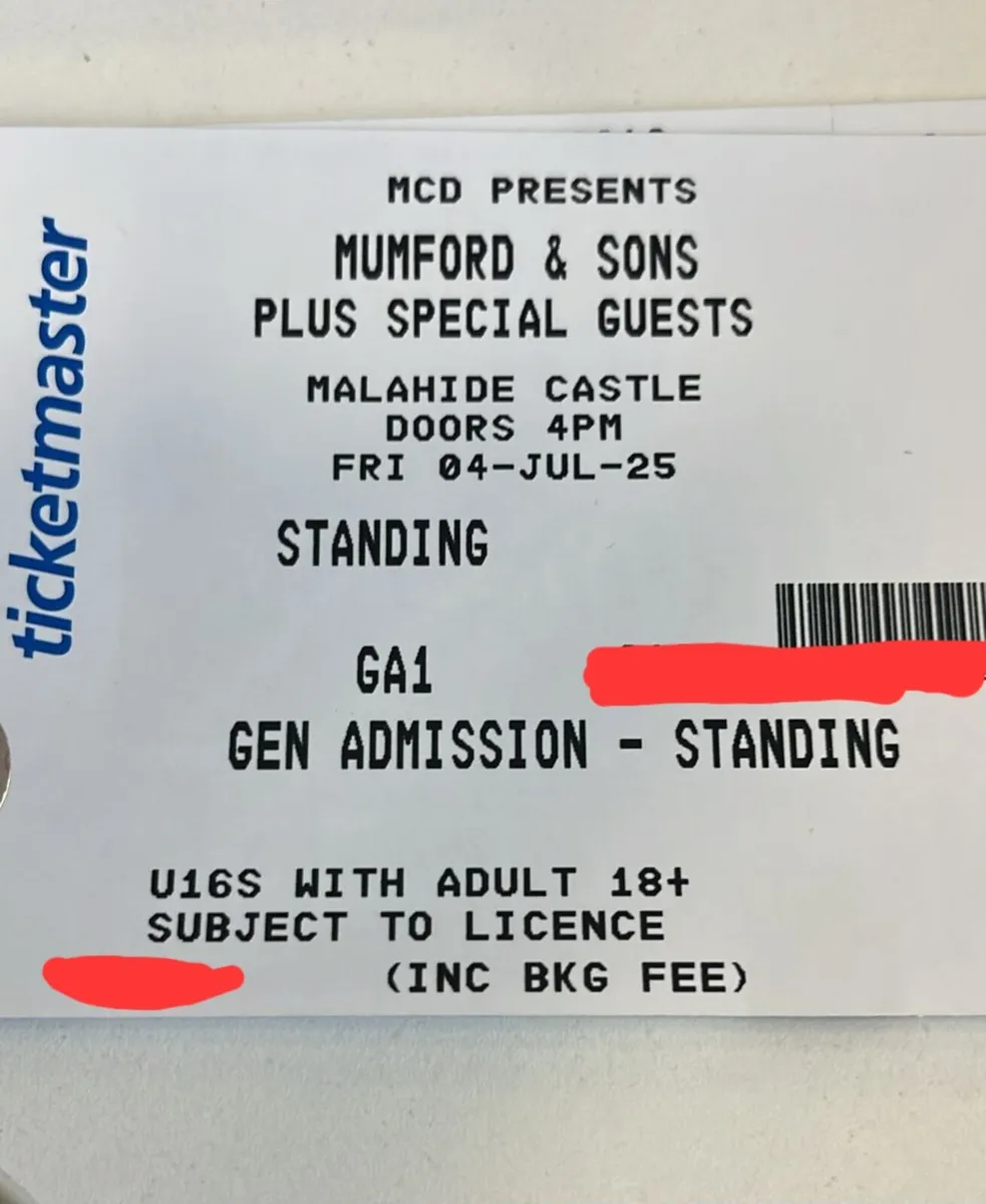2 Mumford and Sons tickets