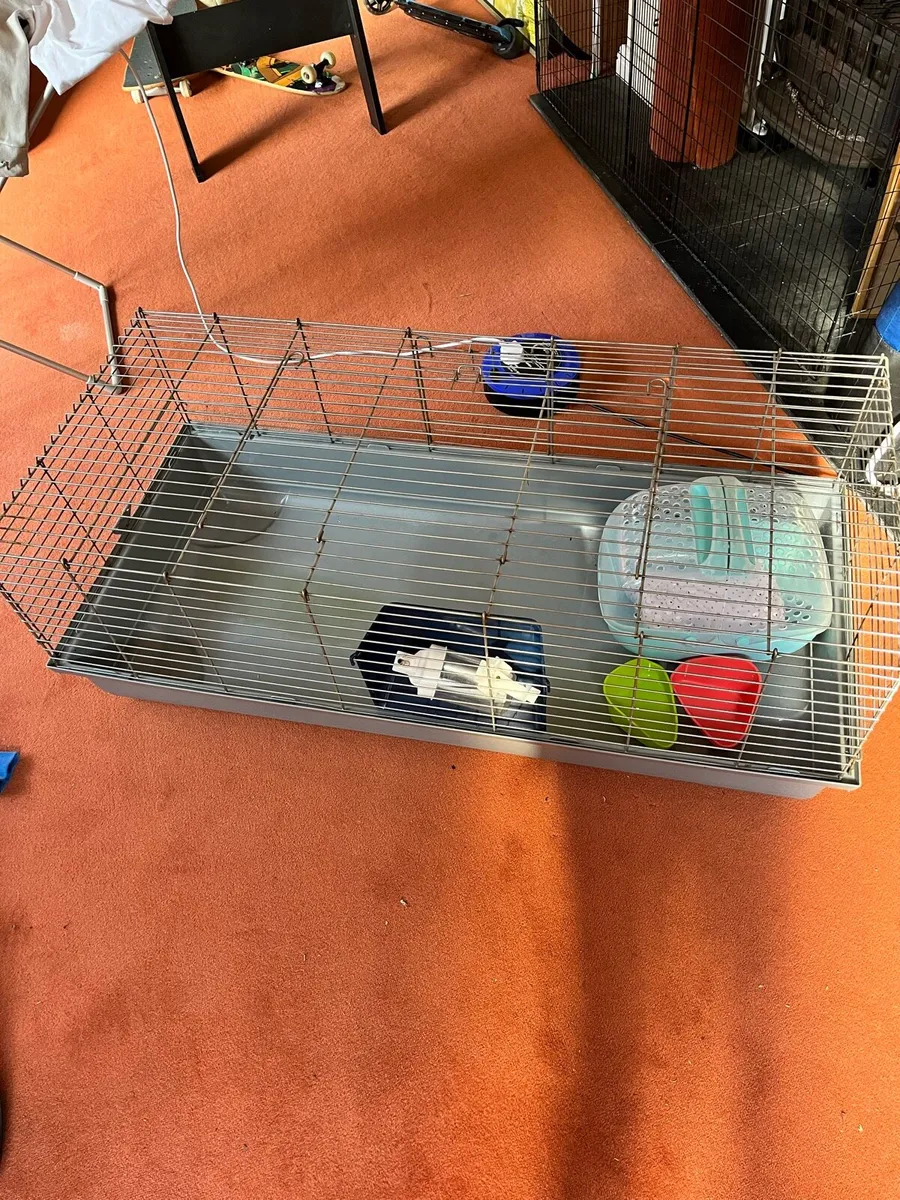 Guinea pig cage with carrier - Image 1