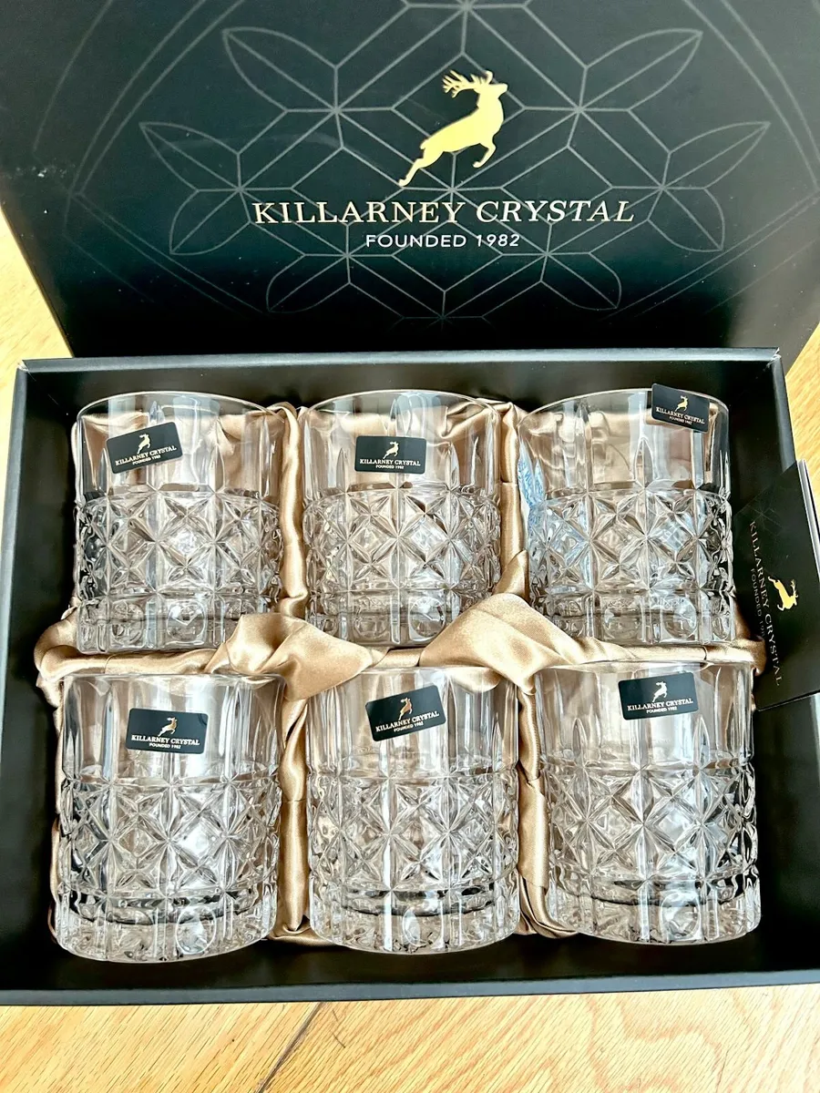 Killarney Crystal “Brandon” Whiskey Glasses - Image 2