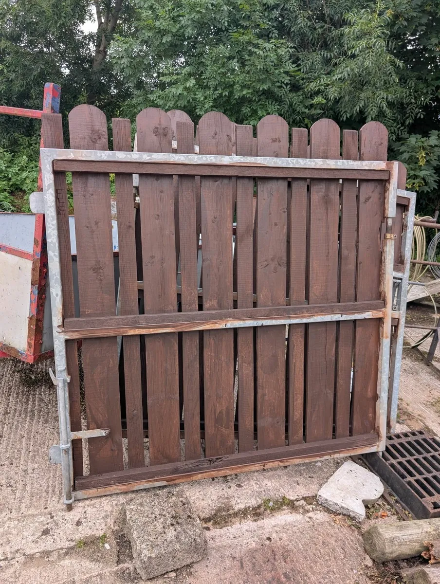 Wooden Gate 5ftx5ft steel frame - Image 1
