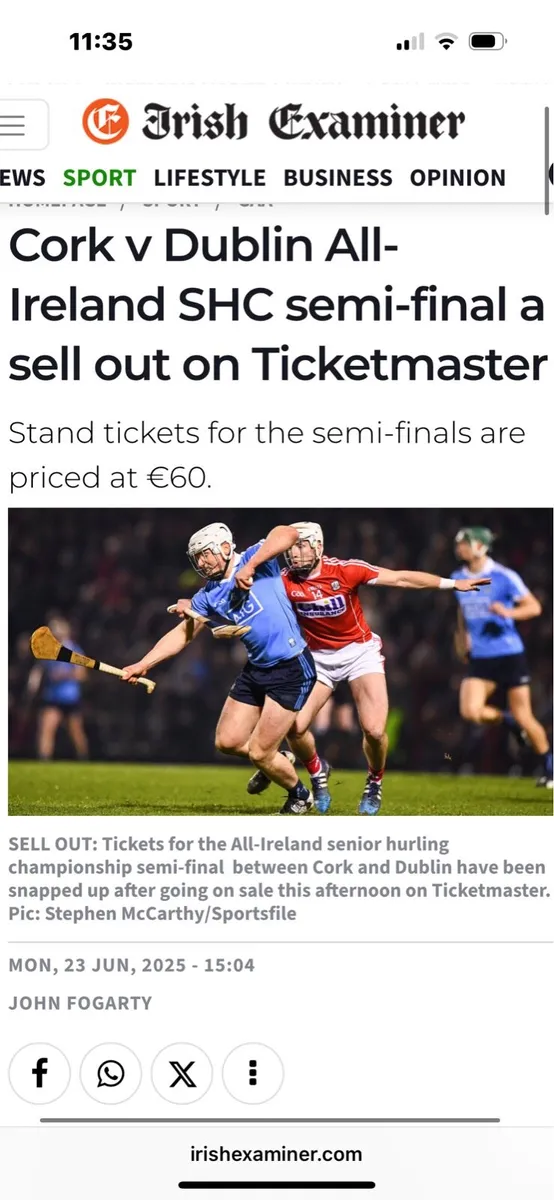 Hurling Tickets Hurling Semi Finals - Image 2