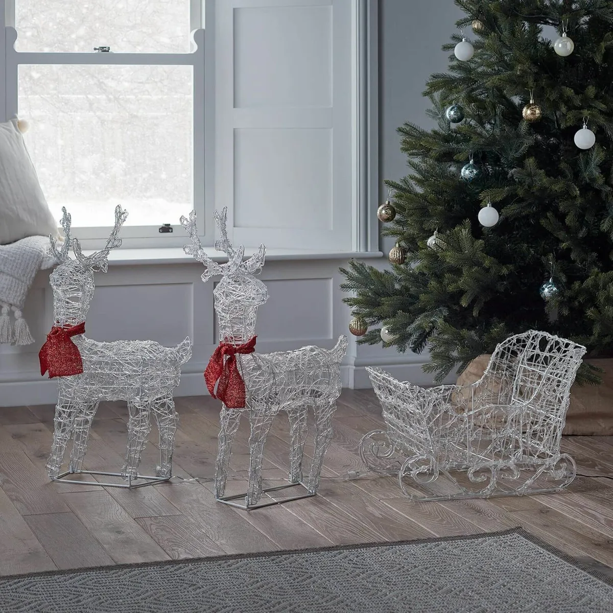 Decorative Reindeer with Sleigh - Image 4