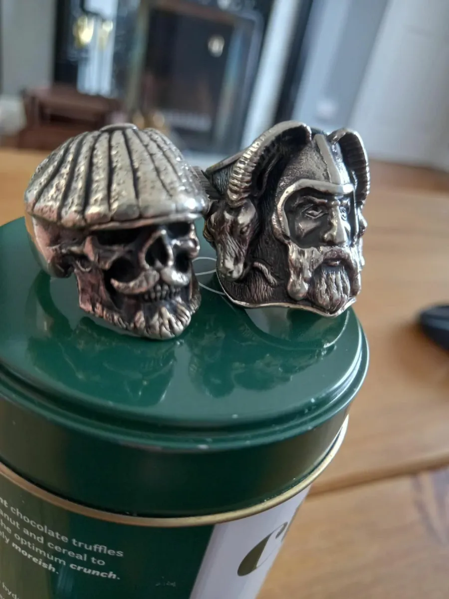 Sterling silver bikers rings - Image 1