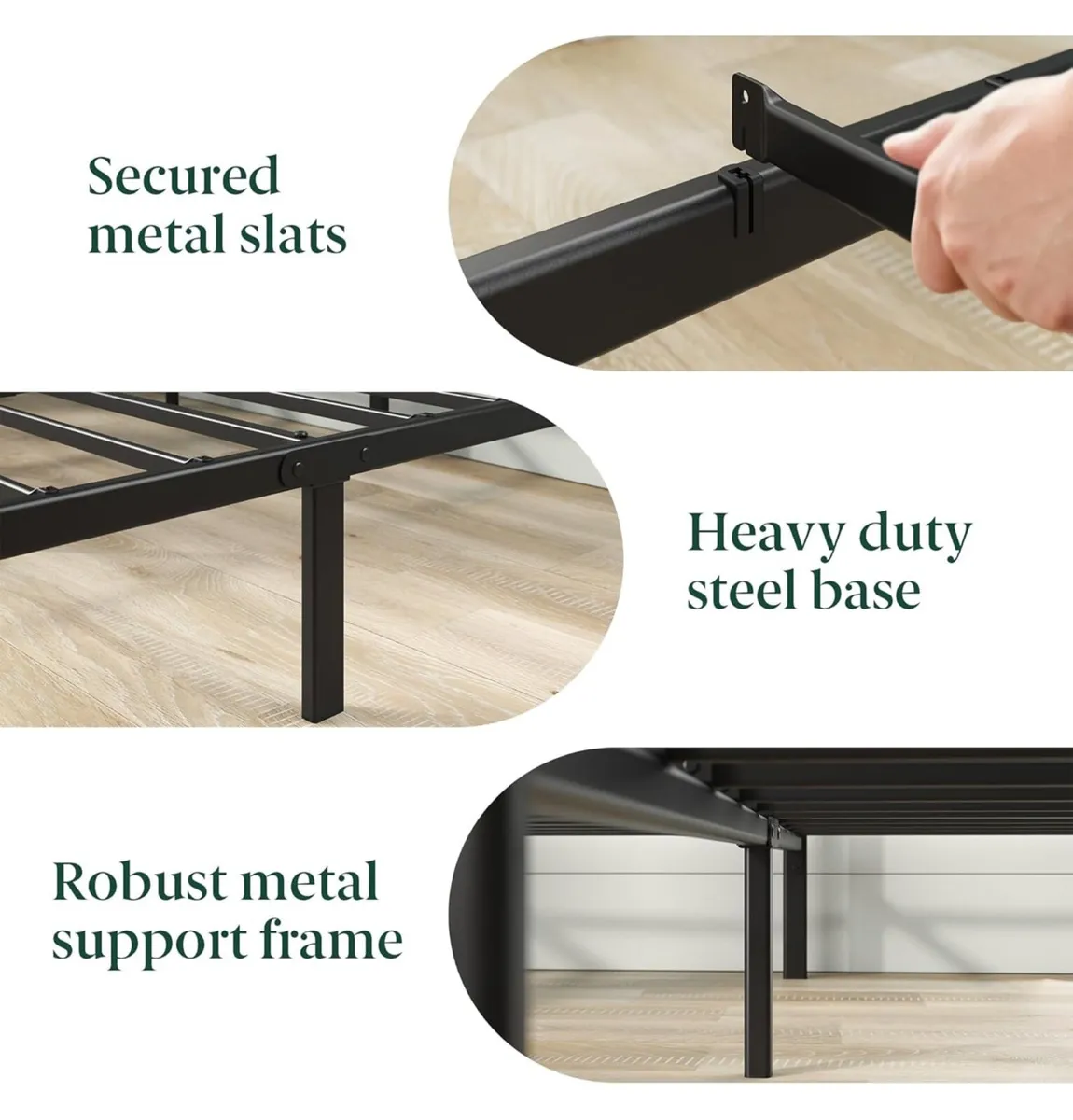 Single Bed Frame Bed 90x190 cm  35 cm Height - Image 3