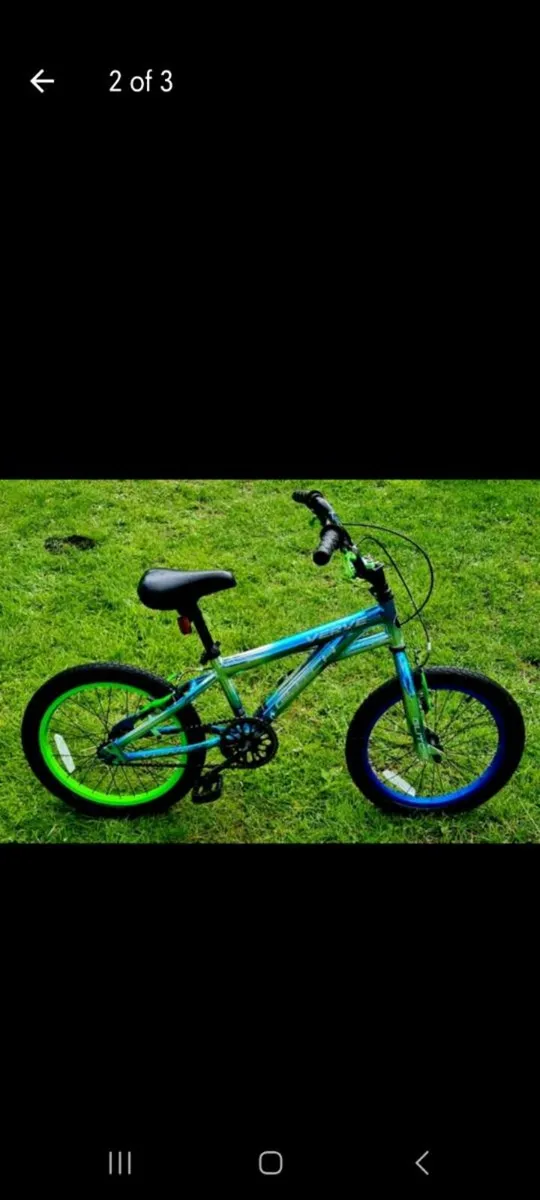 18 inch Glitch Kids bike metallic blue green - Image 2