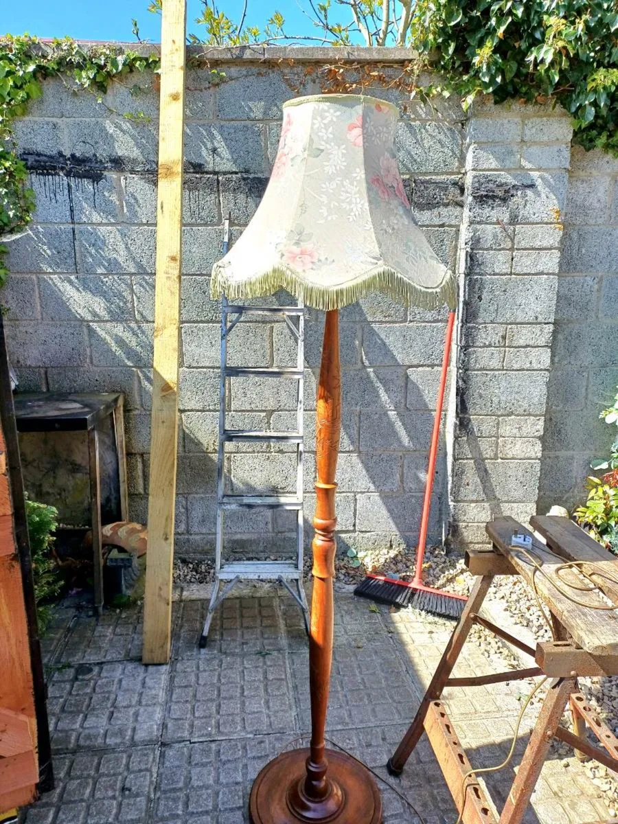 1950/60s Mahogany Floor Lamp - Image 1