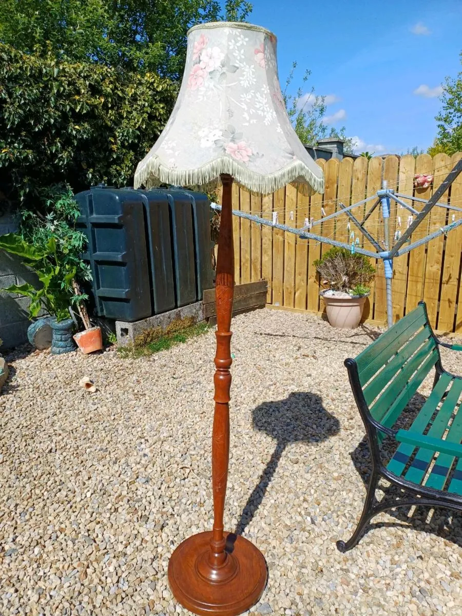 1950/60s Mahogany Floor Lamp - Image 2
