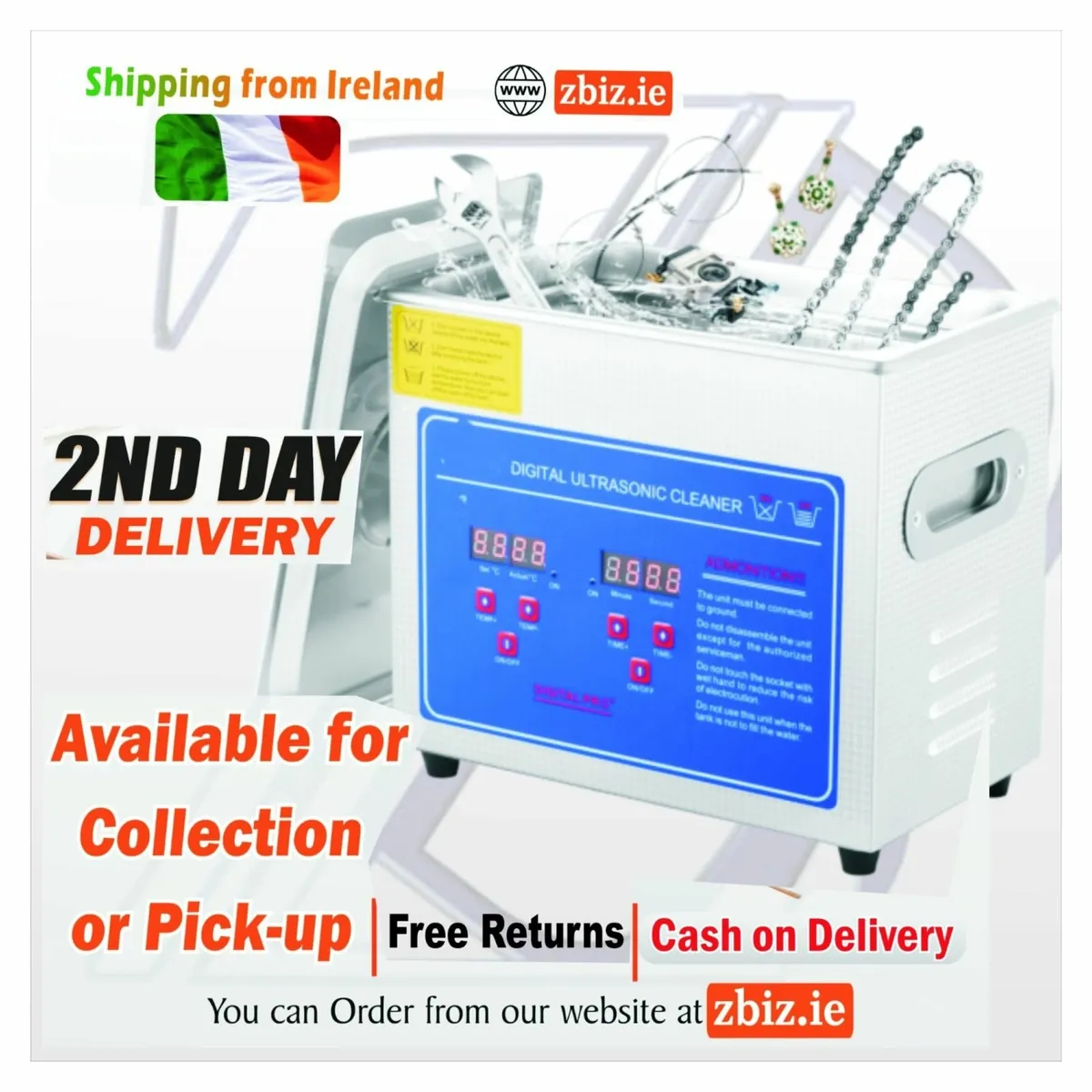 2L Ultrasonic Cleaner Compact Powerful Washer - Image 1