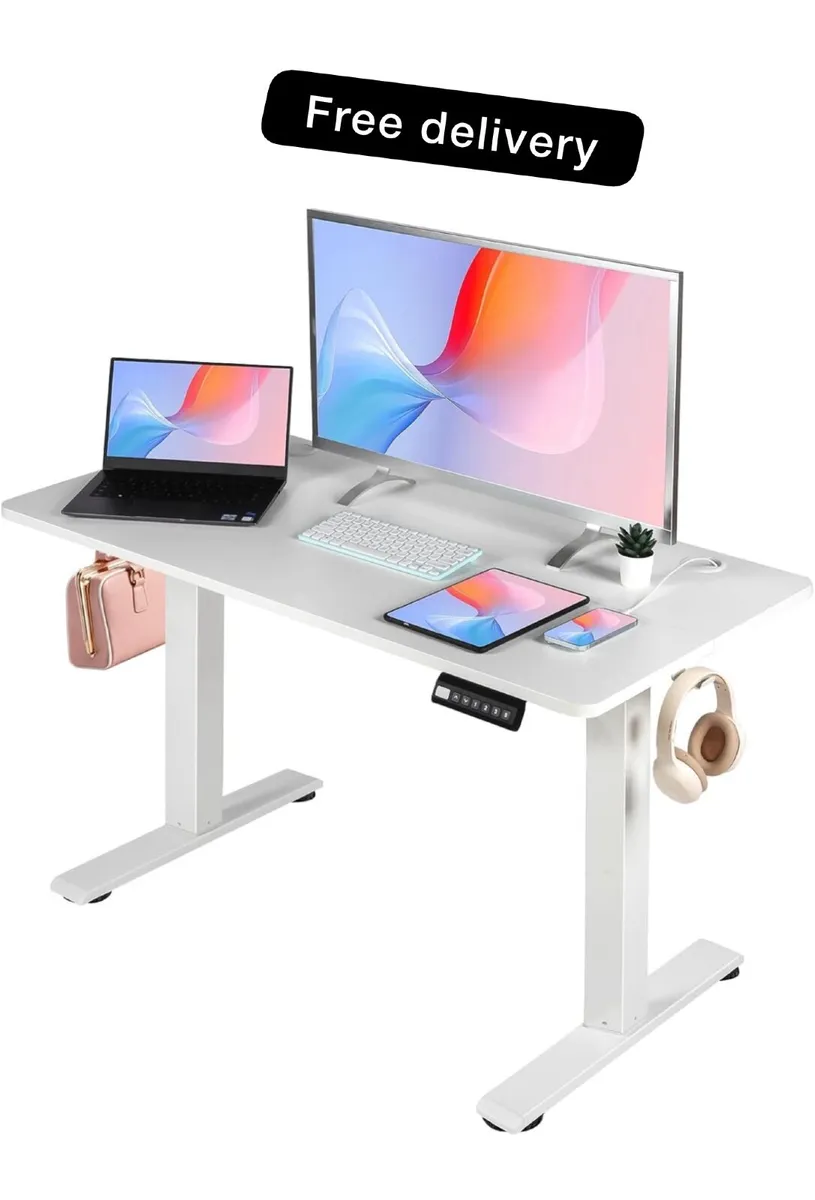 Electric Height Adjustable Standing Desk, 120 x 60 - Image 1