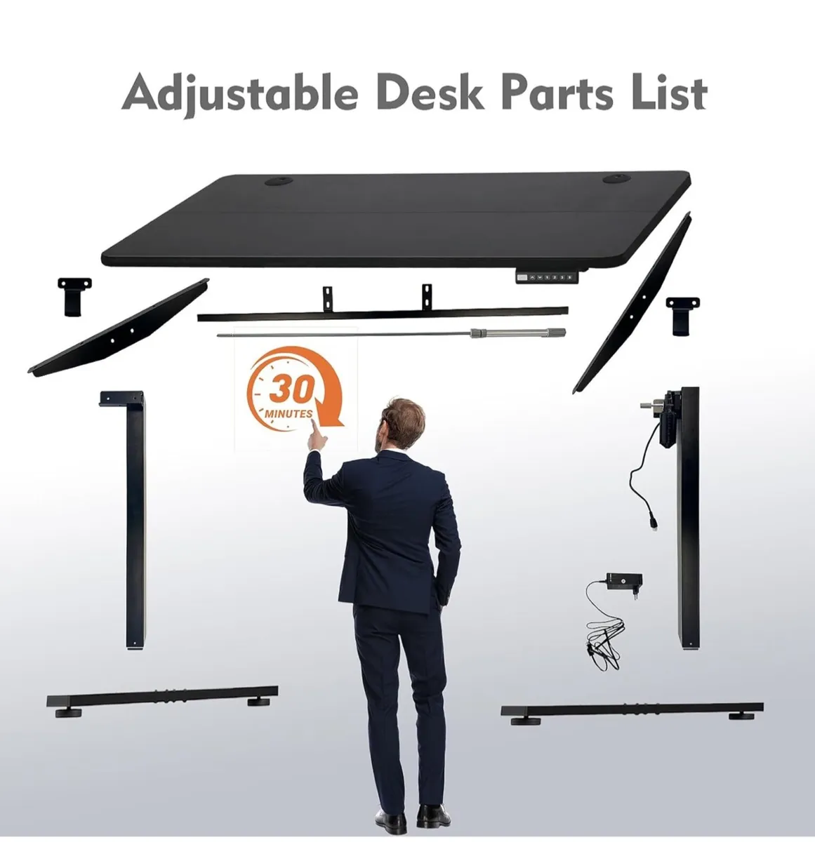 Electric Height Adjustable Standing Desk, 120 x 60 - Image 3
