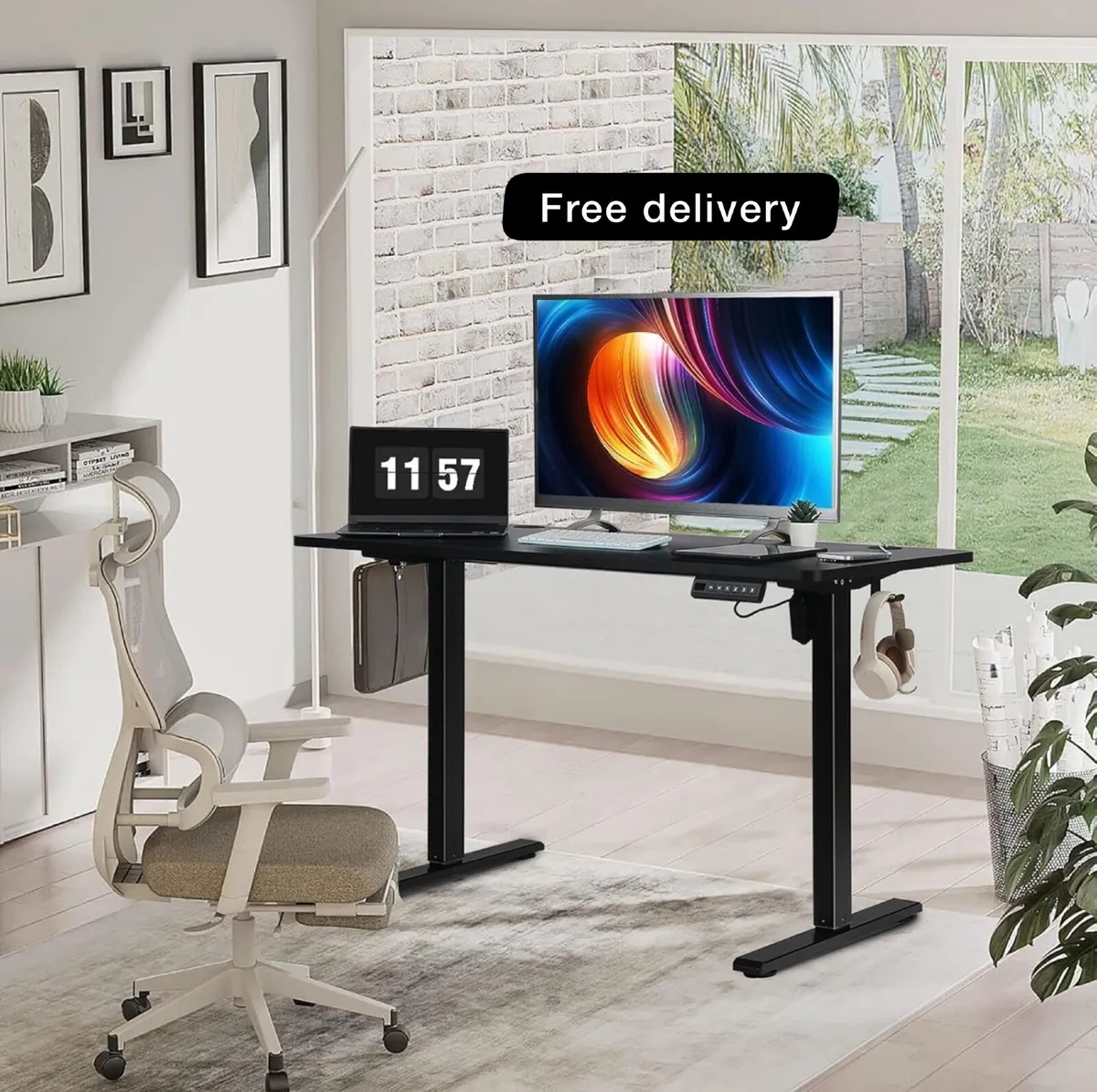 Electric Height Adjustable Standing Desk, 120 x 60 - Image 1