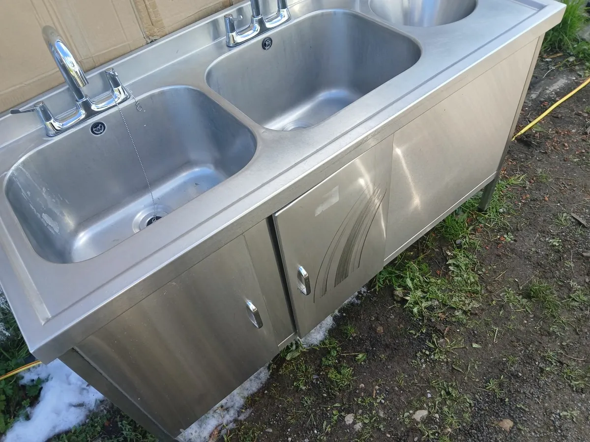 Stainless steel cabbinet /sink unit complete - Image 3