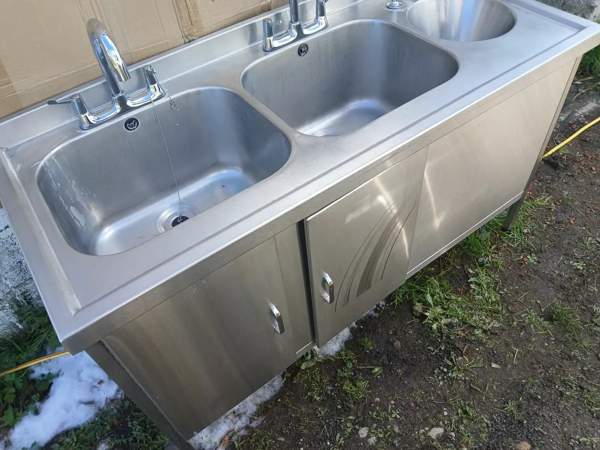 Stainless steel cabbinet /sink unit complete - Image 4