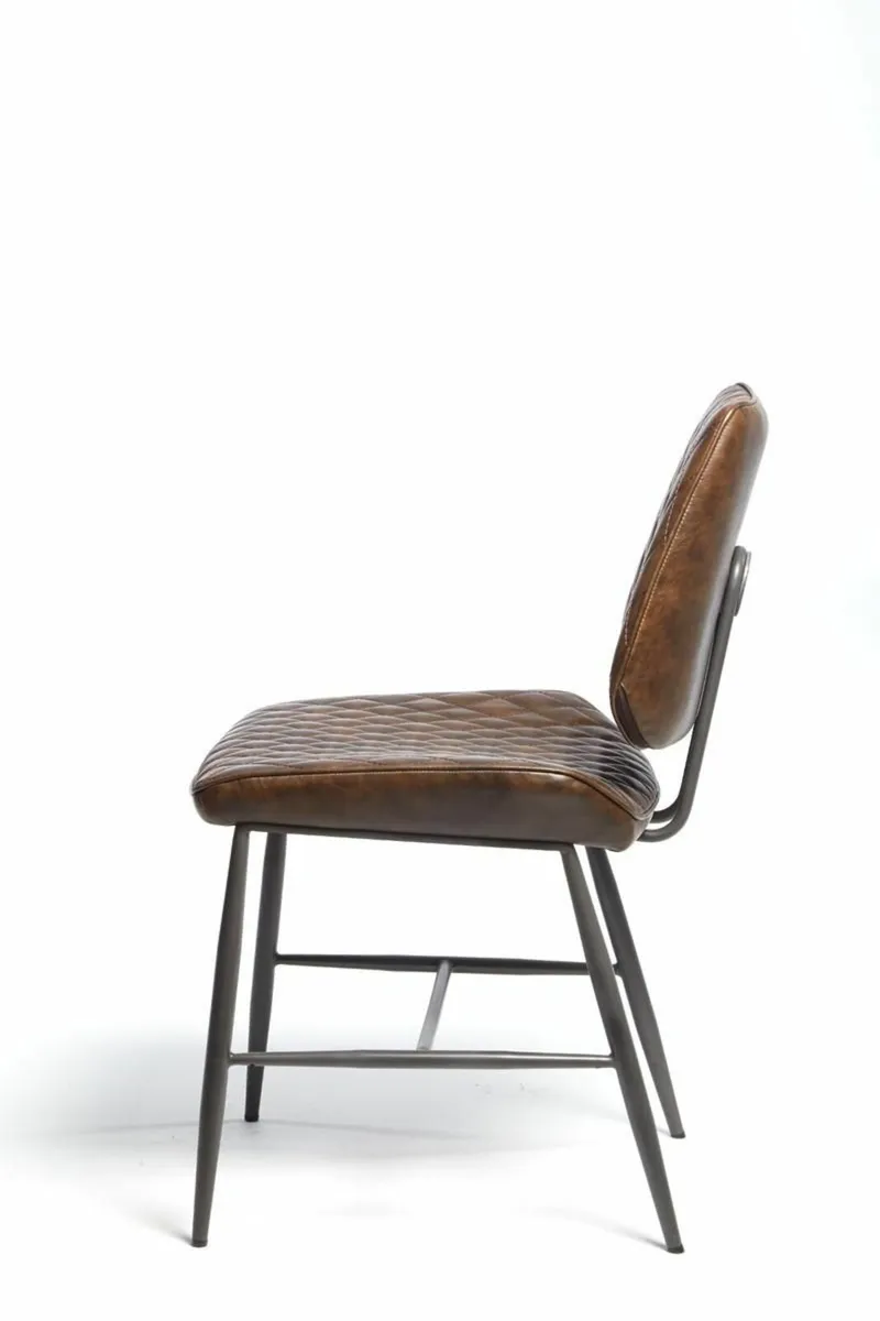 Set of 4 Dark Brown Dining Chairs - Image 3