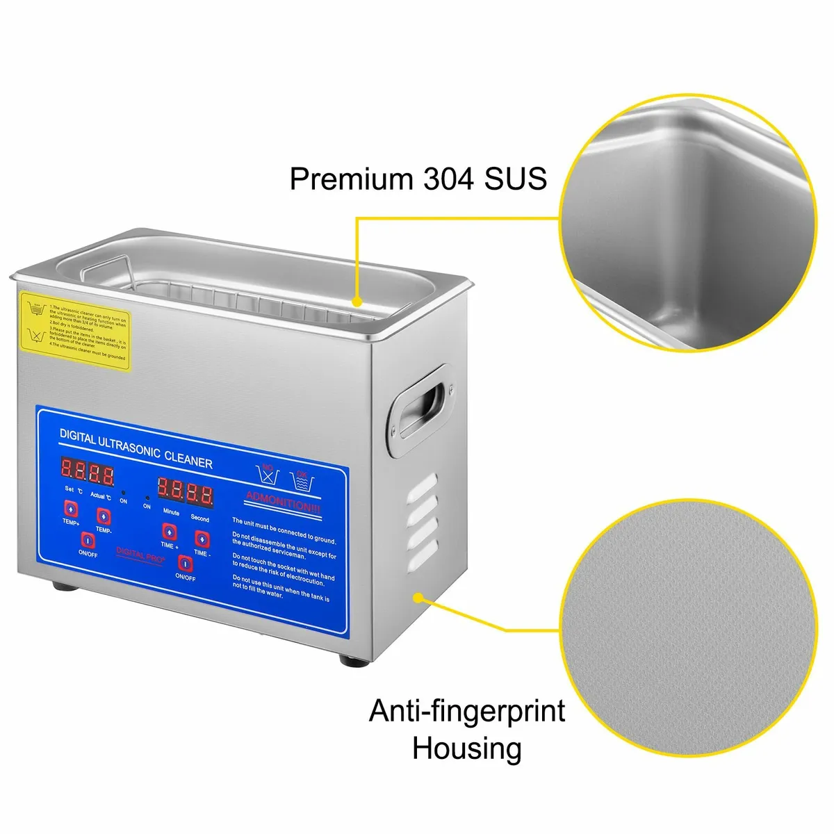 3L Ultrasonic Cleaner Digital Heated Washer Machin - Image 4