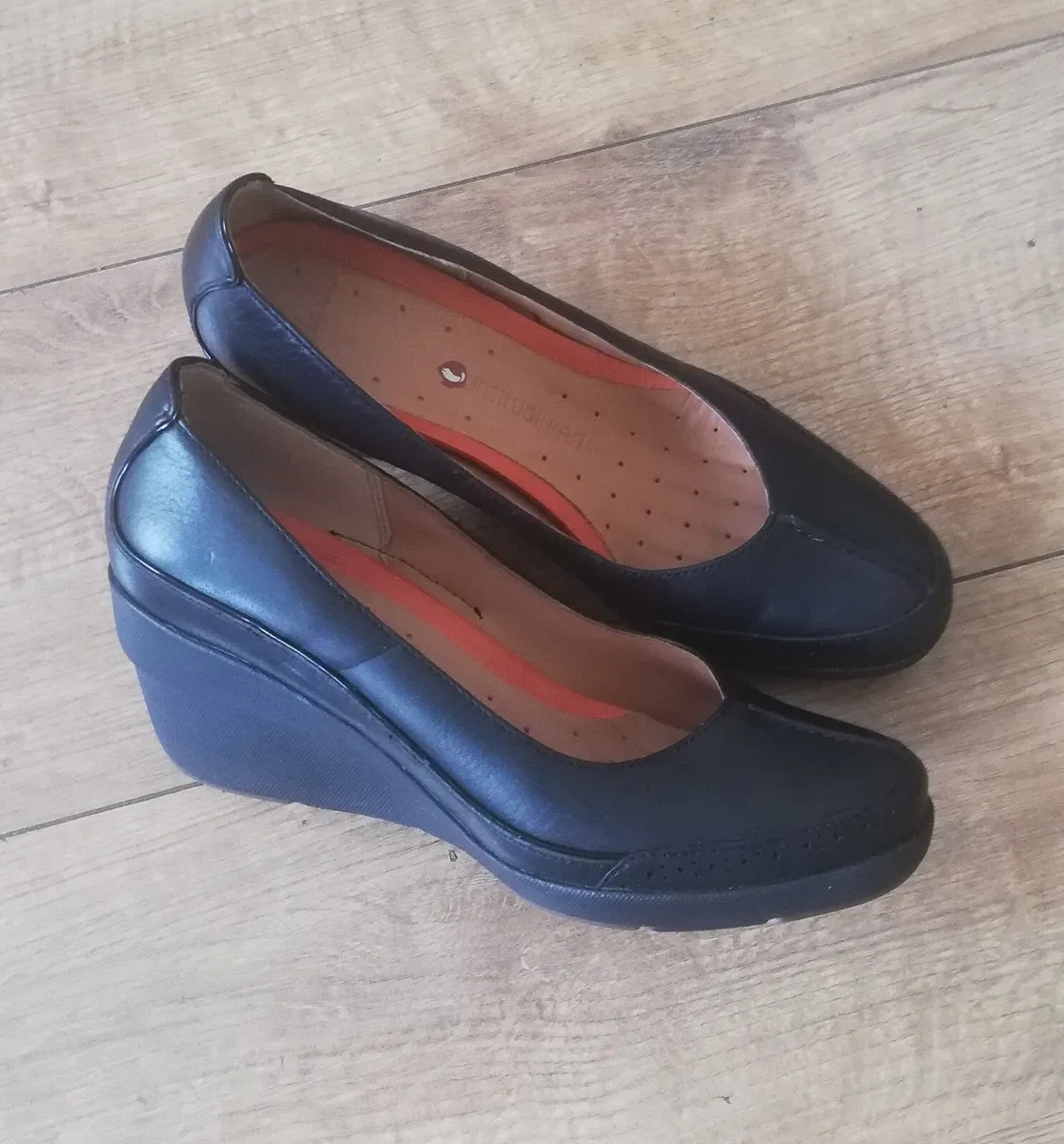 Clarks ladies unstructured wedge slip on shoes - Image 1