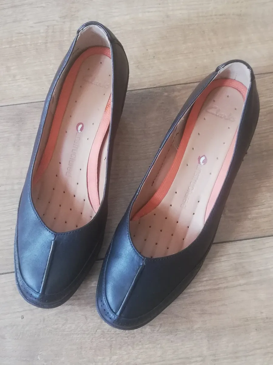 Clarks ladies unstructured wedge slip on shoes - Image 3