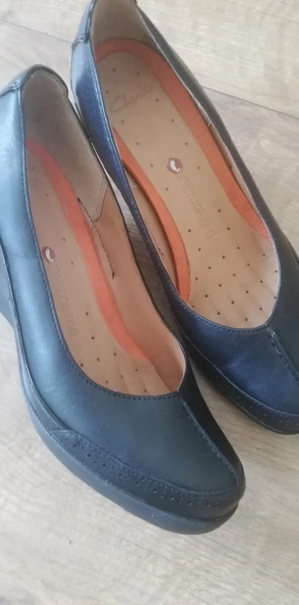 Clarks ladies unstructured wedge slip on shoes - Image 4