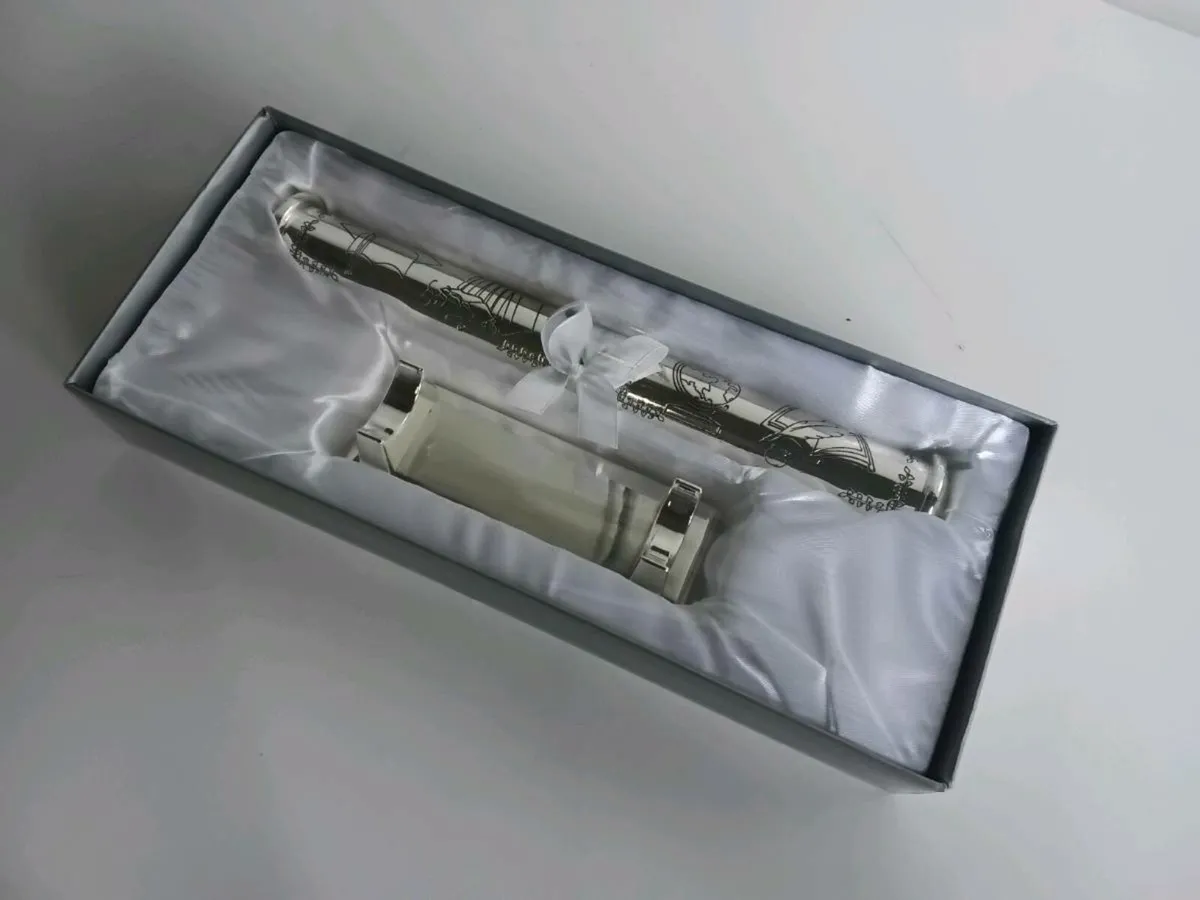 Silver Plated Graduation Certificate Holder w Stan - Image 3