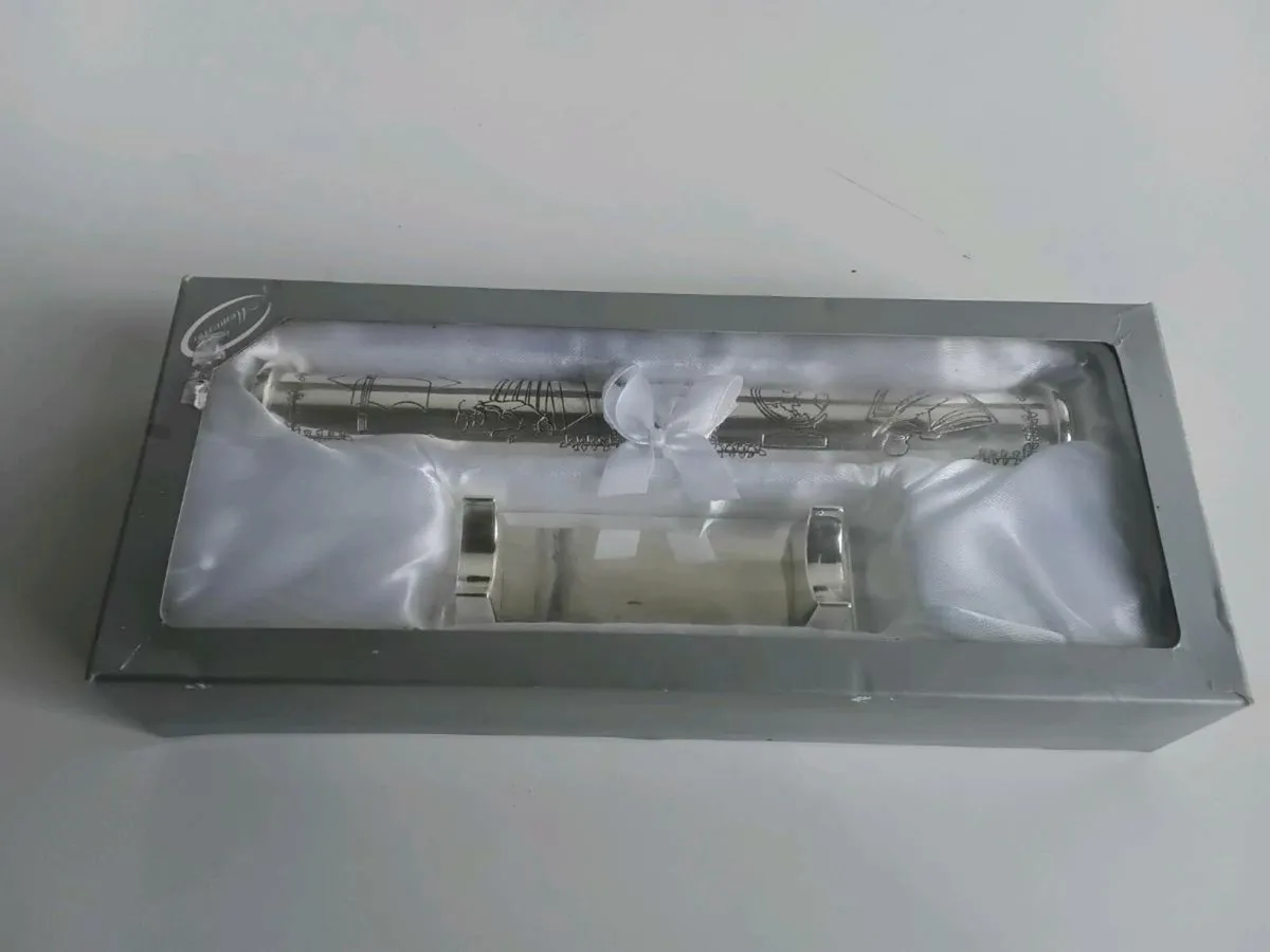 Silver Plated Graduation Certificate Holder w Stan - Image 4