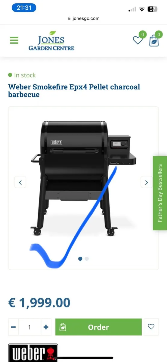 Weber ex4 smoke fire - Image 1