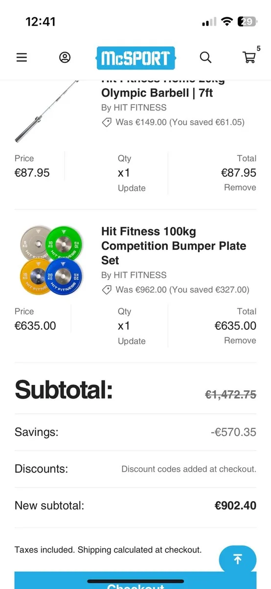 127.5kg top quality competition Olympic bumpers - Image 2