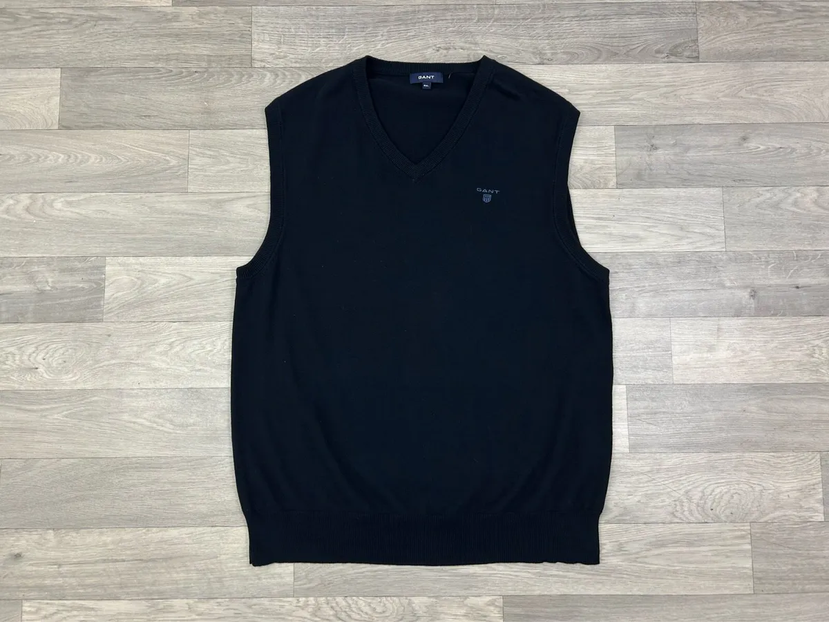 Gant Cotton Vest Sleeveless Jumper Mens XL - Image 1
