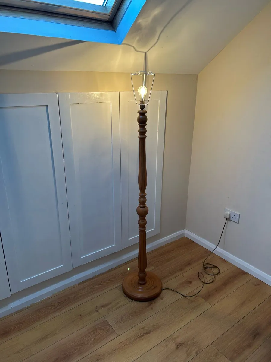 Tall wooden lamp