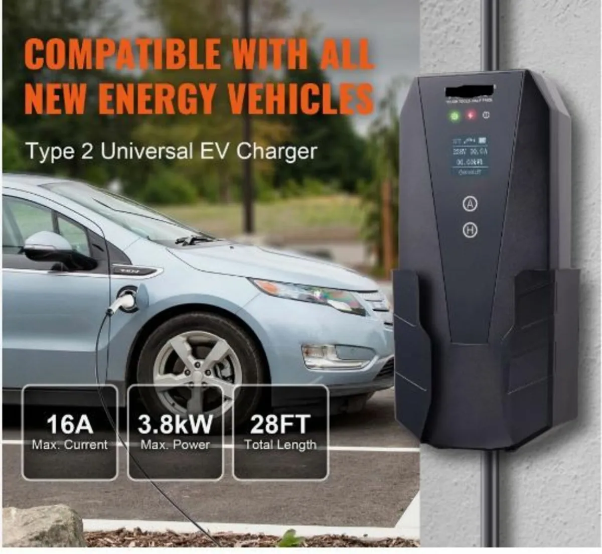 Portable EV Charger Type 2, 16A 3.7kW, Electric - Image 3