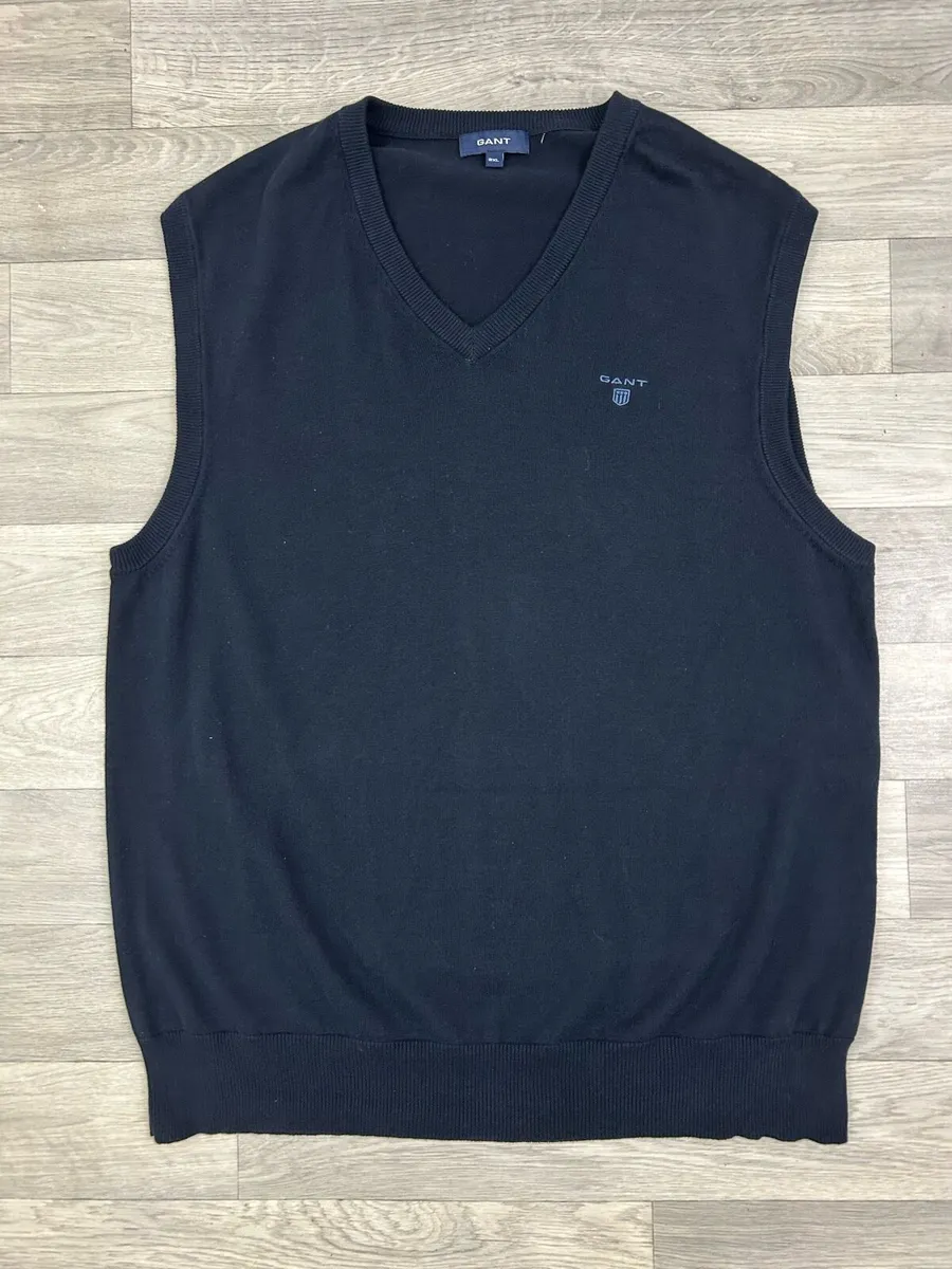 Gant Cotton Vest Sleeveless Jumper Mens XL - Image 2