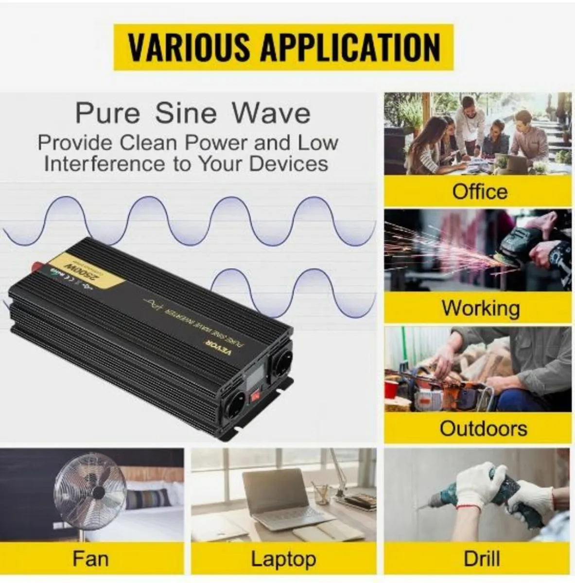 Pure Sine Wave Inverter 2500W Power - Image 4