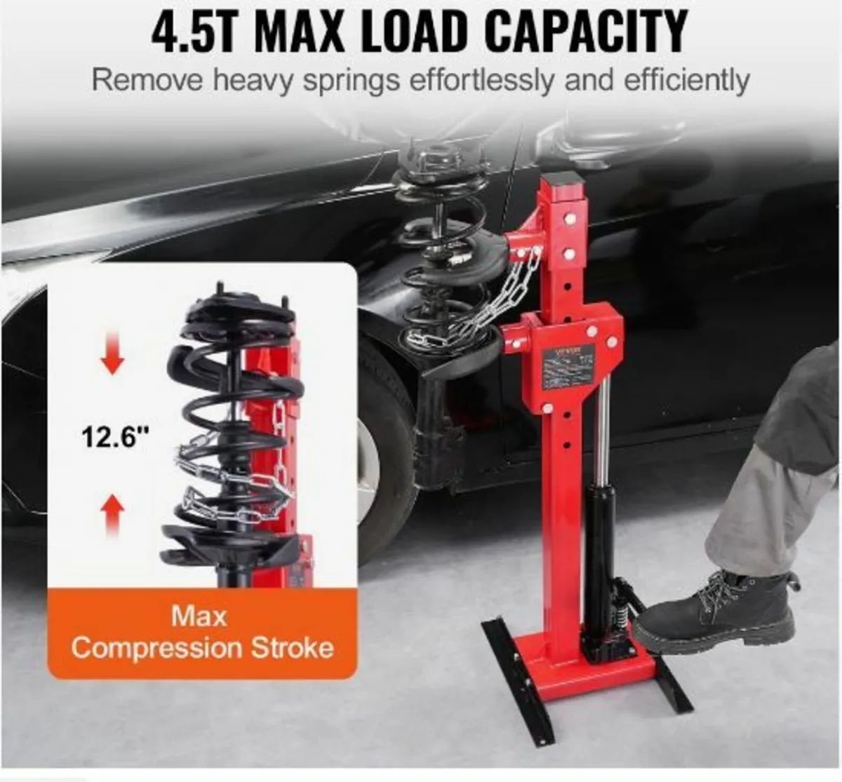 Strut Spring Compressor, 4.5 Ton/9920 LBS Hydraul - Image 2