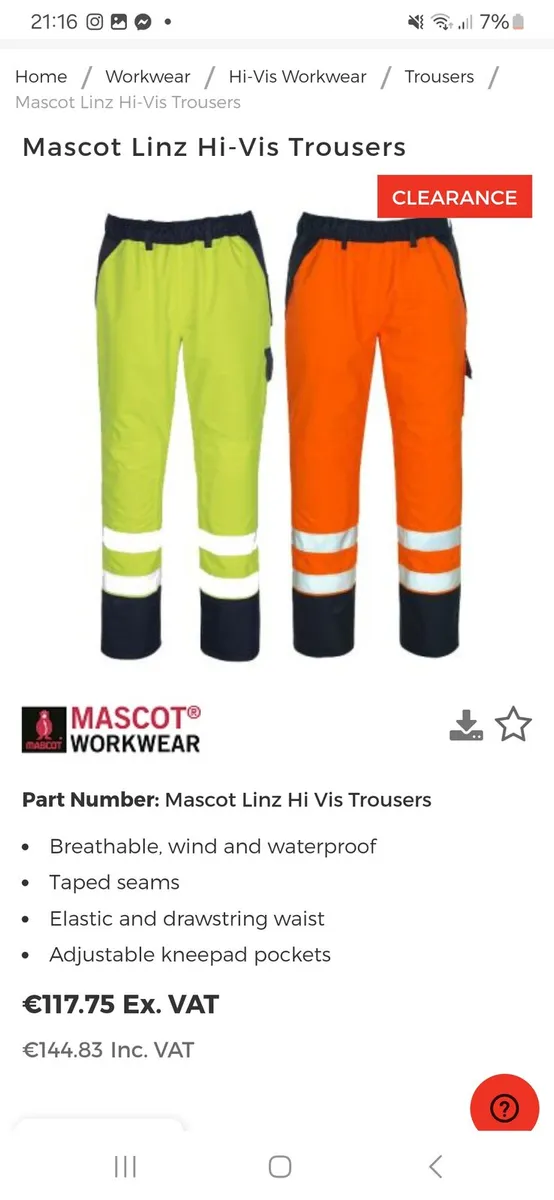 Mascot Waterproof Trousers - Image 3