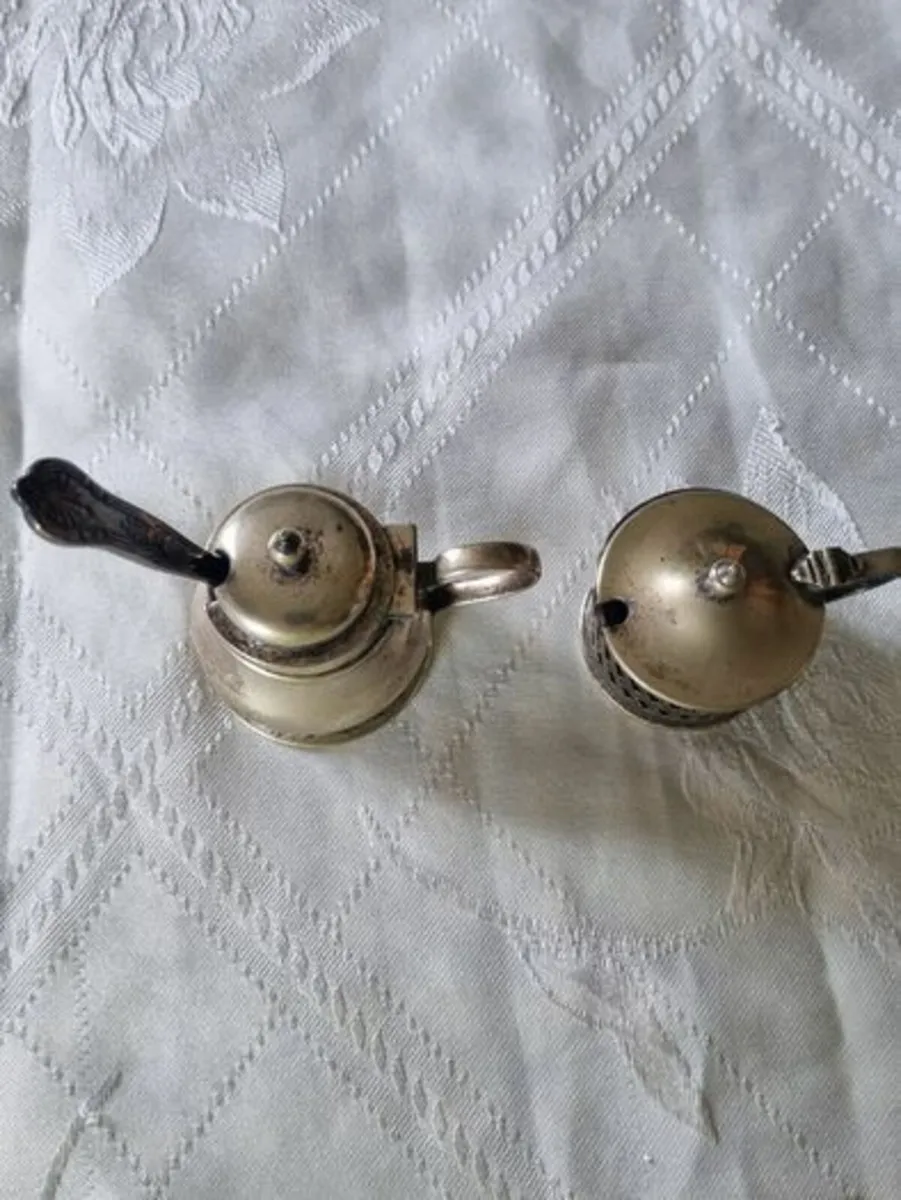 Two vintage silver plated caviar containers - Image 3