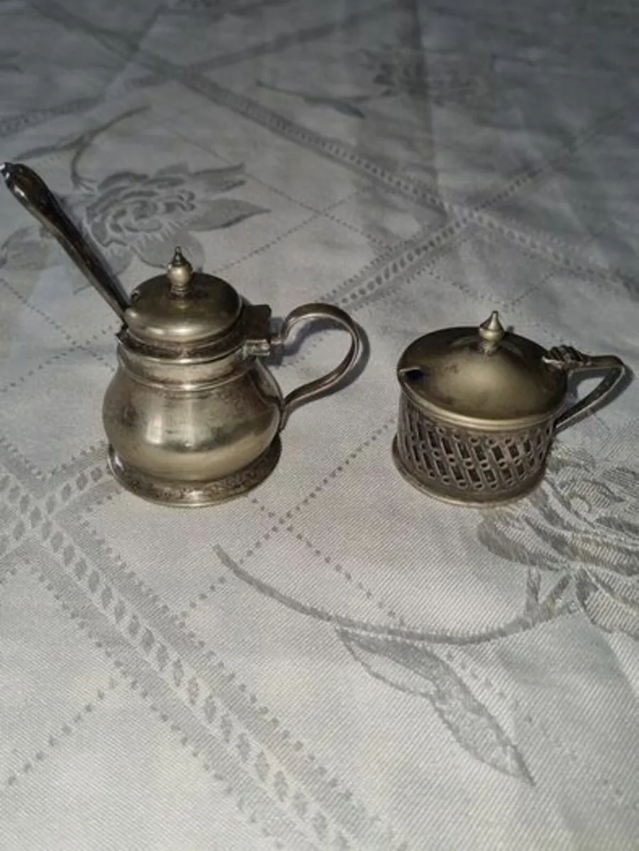 Two vintage silver plated caviar containers - Image 4