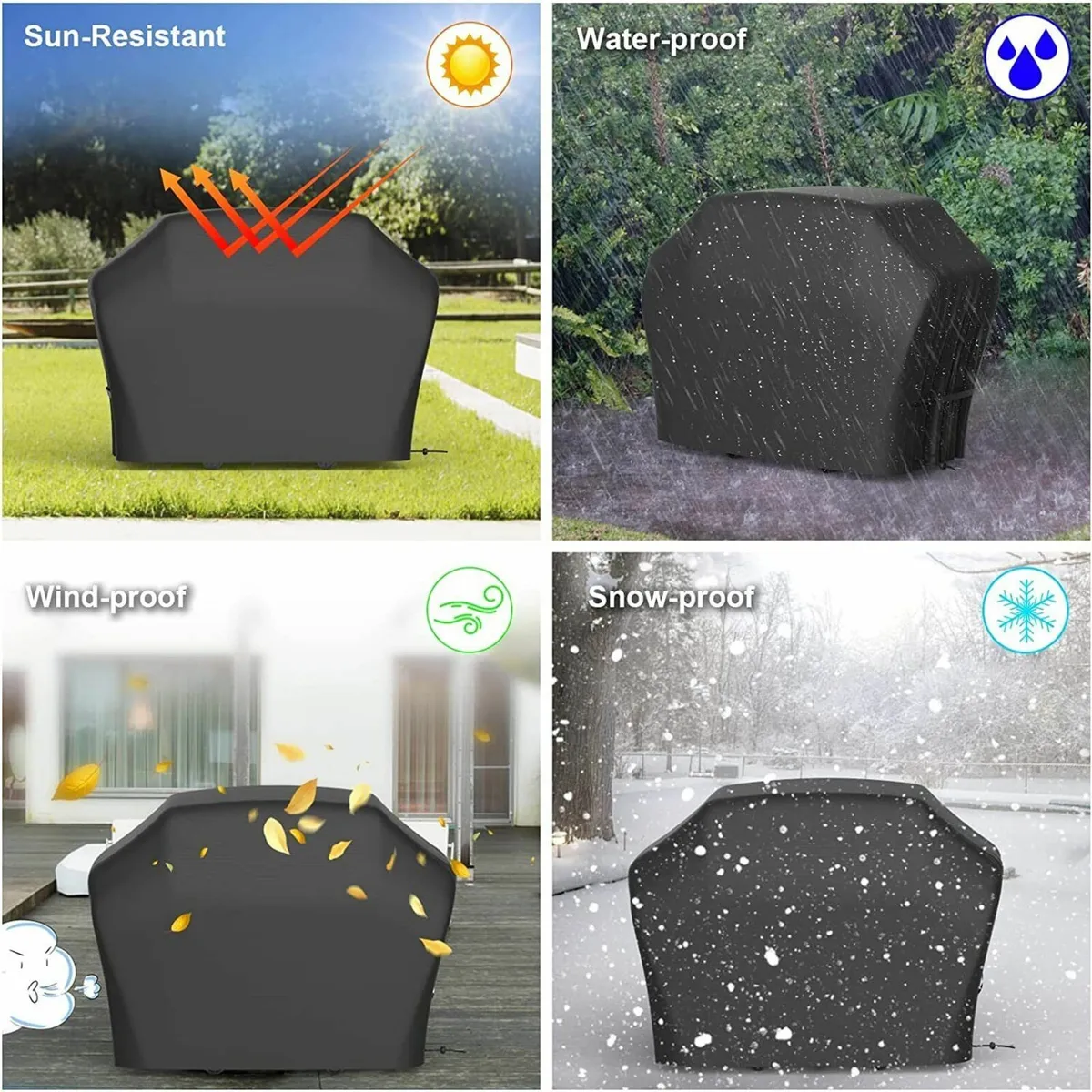Barbecue Cover Large Windproof Rip-Proof Outdoor - Image 2