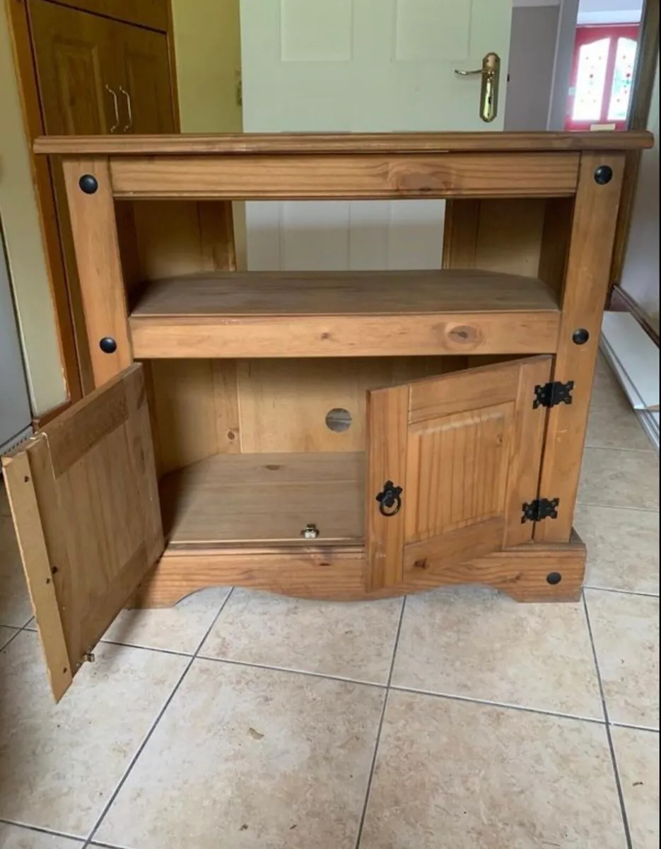 Mexican pine corner TV unit - Image 3