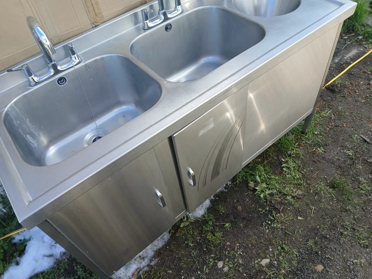 Stainless steel cabbinet /sink unit delivered - Image 3