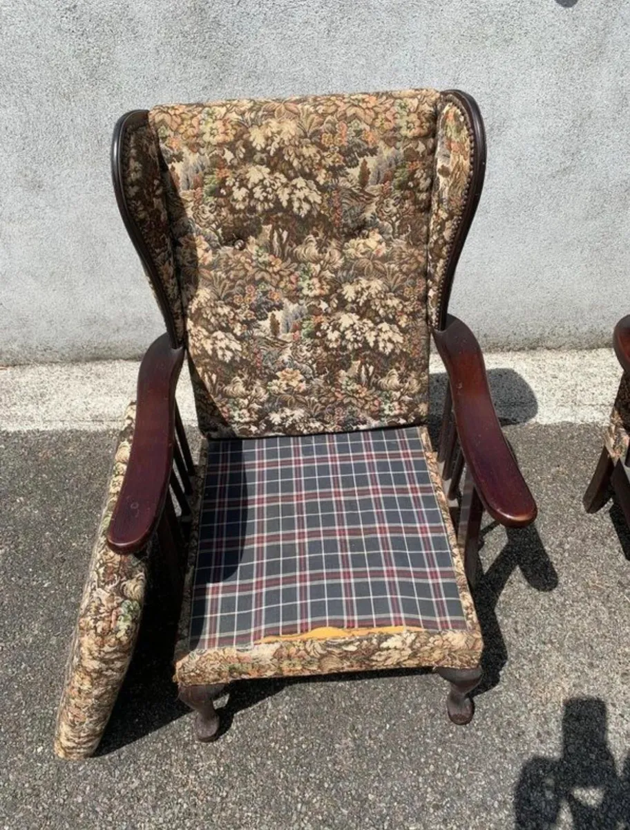 Fireside armchairs and 2 seater - Image 4